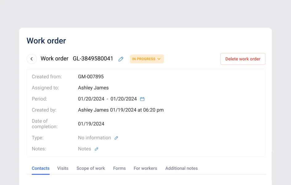 Streamlined Work Order Management