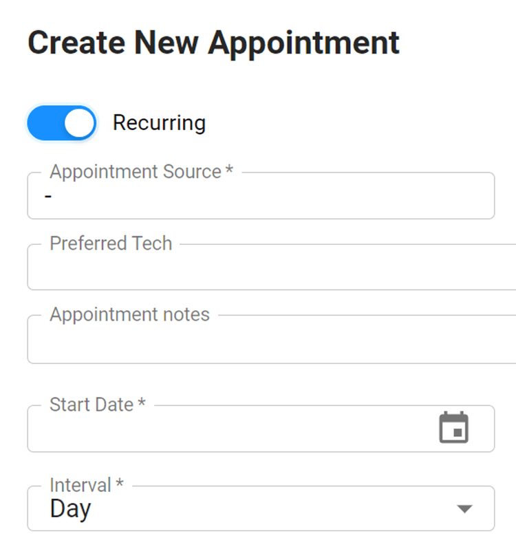 Software that enables you to create recurring appointments for your business