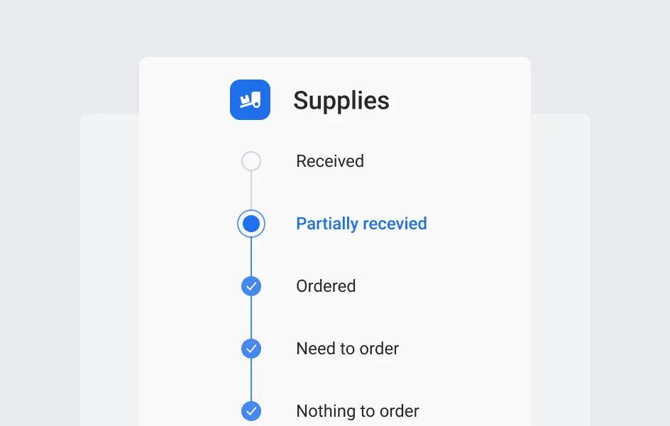 Equipment orders