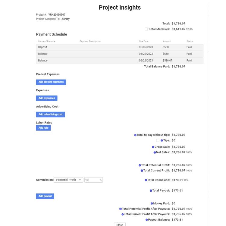 Project insights