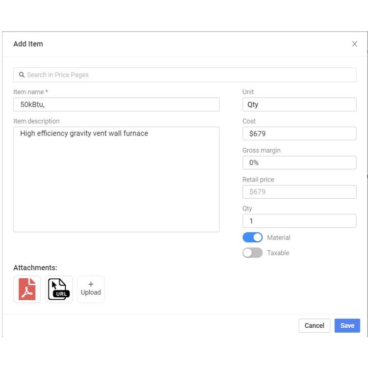 Adding items to the project