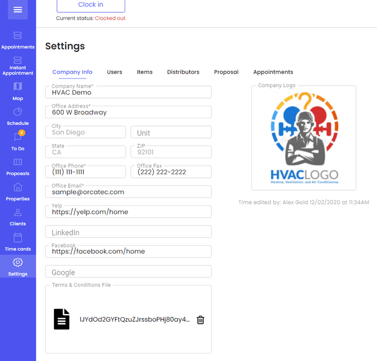 Getting Started - setting up your company